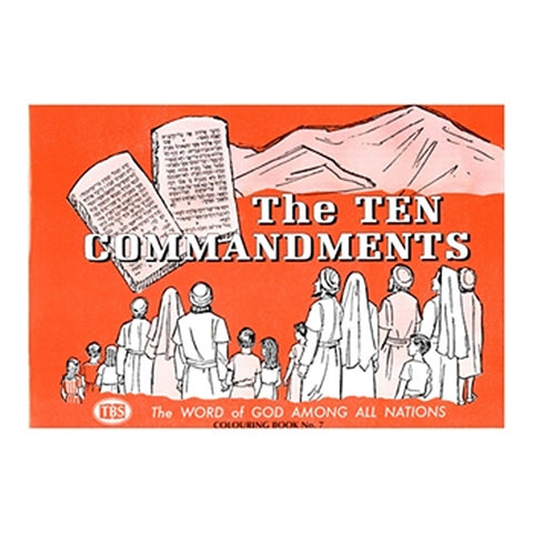 Outline Texts for Coloring - The Ten Commandments