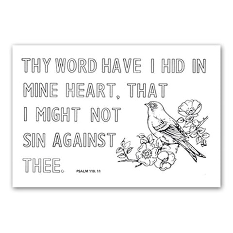 Outline Texts for Coloring - Bible Blessings