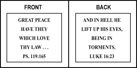 Scripture Sign - Psalms 119:165 and Luke 16:23