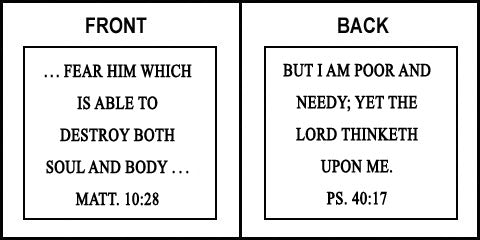 Scripture Sign - Matthew 10:28 and Psalms 40:17
