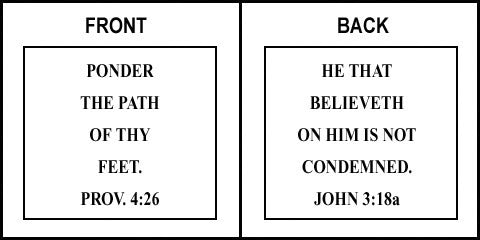 Scripture Sign - Proverbs 4:26 and John 3:18a