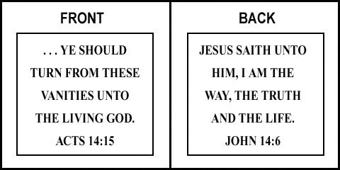 Scripture Sign - Acts 14:15 and John 14:6
