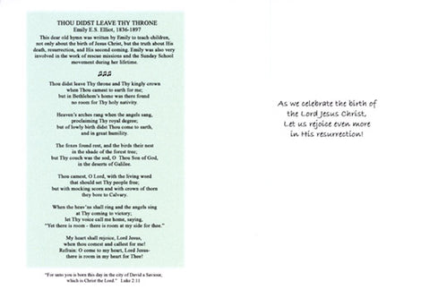 KJV Scripture Christmas Card - Poinsettia