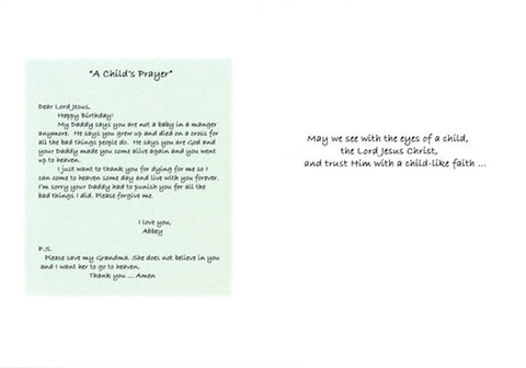 KJV Scripture Christmas Card - A Child's Prayer