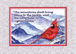 KJV Scripture Christmas Card - Cardinal