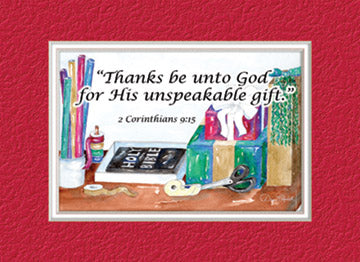 KJV Scripture Christmas Card - Unspeakable Gift