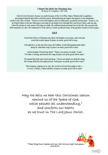 KJV Scripture Christmas Card - Bells