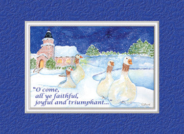 KJV Scripture Christmas Card - Geese