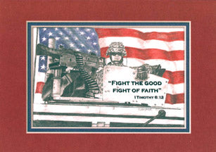 KJV Scripture Thank You Card - Military