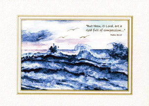 KJV Scripture Blank Card - Ocean