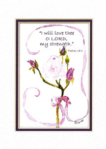 KJV Scripture Birthday Card - Pink Tea Rose
