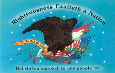 Righteousness Exalteth a Nation - Postcard