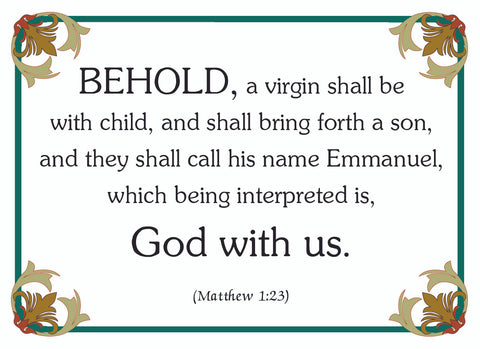 KJV Scripture Christmas Cards - Matthew 1.23 (10-pack)