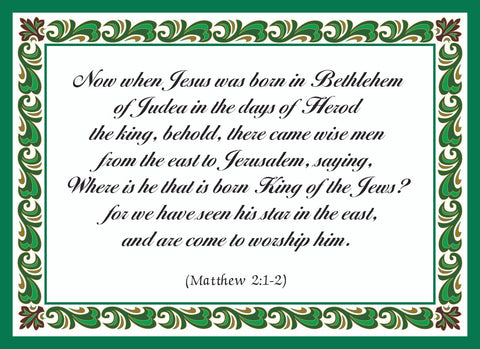 KJV Scripture Christmas Cards - Matthew 2:1-2 (10-pack)