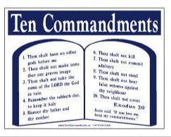 Scripture Sign - The Ten Commandments