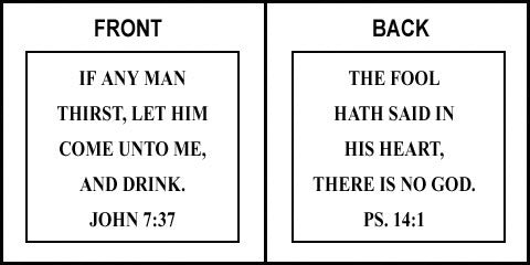 Scripture Sign - John 7:37 and Psalms 14:1