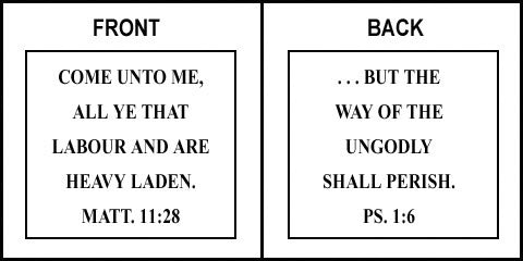 Scripture Sign - Matthew 11:28 and Psalms 1:6