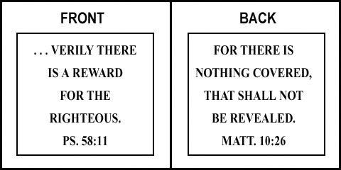 Scripture Sign - Psalms 58:11 and Matthew 10:26