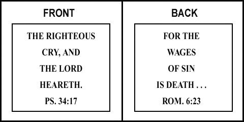 Scripture Sign - Psalms 34:17 and Romans 6:23