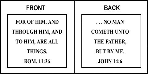 Scripture Sign - Romans 11:36 and John 14:6