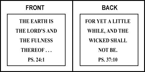 Scripture Sign - Psalms 24:1 and Psalms 37:10