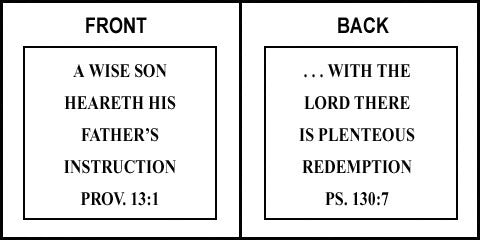 Scripture Sign - Proverbs 13:1 and Psalms 130:7
