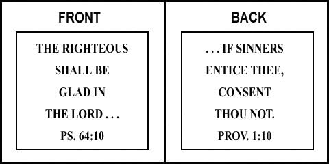 Scripture Sign - Psalms 64:10 and Proverbs 1:10