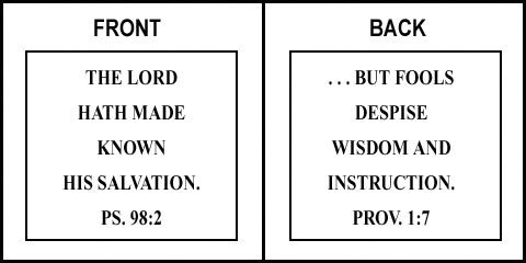 Scripture Sign - Psalms 98:2 and Proverbs 1:7