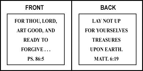 Scripture Sign - Psalms 86:5 and Matthew 6:19