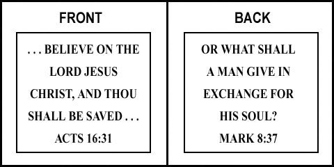 Scripture Sign - Acts 16:31 and Mark 8:37