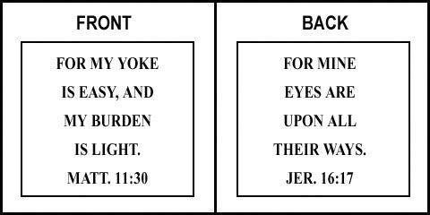 Scripture Sign - Matthew 11:30 and Jeremiah 16:17