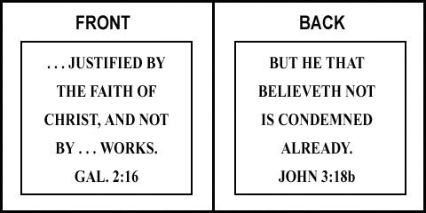Scripture Sign - Galatians 2:16 and John 3:18b