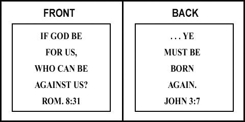 Scripture Sign - Romans 8:31 and John 3:7