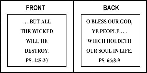 Scripture Sign - Psalms 145:20 and Psalms 66:8-9