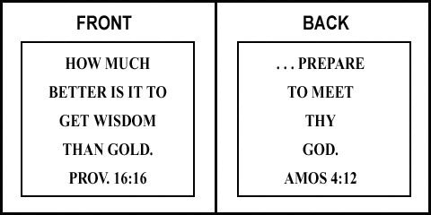 Scripture Sign - Proverbs 16:16 and Amos 4:12