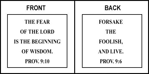 Scripture Sign - Proverbs 9:10 and Proverbs 9:6