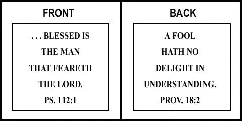 Scripture Sign - Psalms 112:1 and Proverbs 18:2