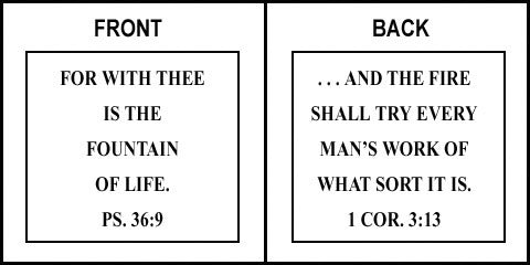 Scripture Sign Psalms 36:9 and 1 Corinthians 3:13
