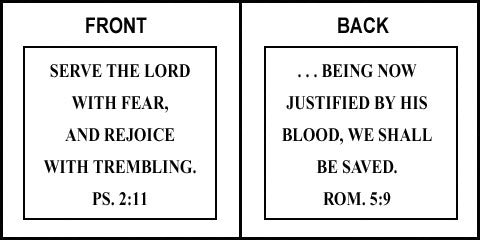 Scripture Sign - Psalms 2:11 and Romans 5:9