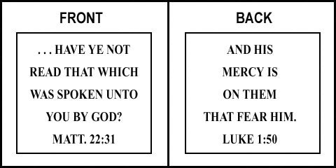 Scripture Sign - Matthew 22:31 and Luke 1:50