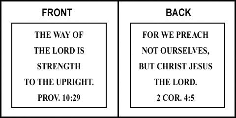 Scripture Sign Proverbs 10:29 & 2 Corinthians 4:5