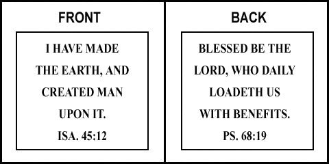 Scripture Sign - Isaiah 45:12 and Psalms 68:19