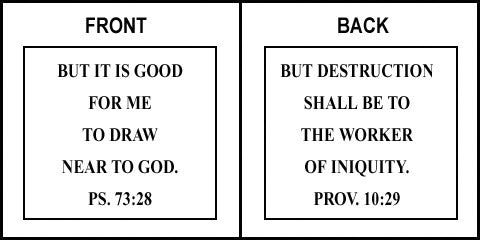 Scripture Sign - Psalms 73:28 and Proverbs 10:29