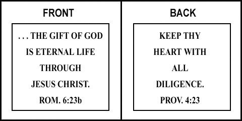 Scripture Sign - Romans 6:23b and Proverbs 4:23