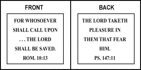 Scripture Sign - Romans 10:13 and Psalms 147:11
