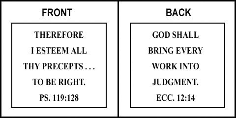 Scripture Sign Psalms 119:128 & Ecclesiastes 12:14