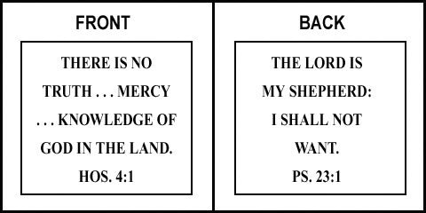 Scripture Sign - Hosea 4:1 and Psalms 23:1