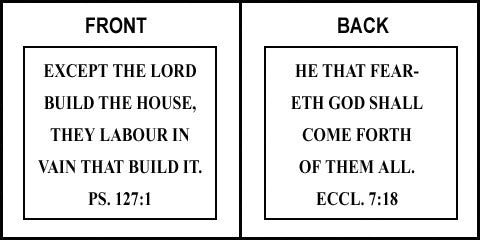 Scripture Sign - Psalms 127:1 & Ecclesiastes 7:18