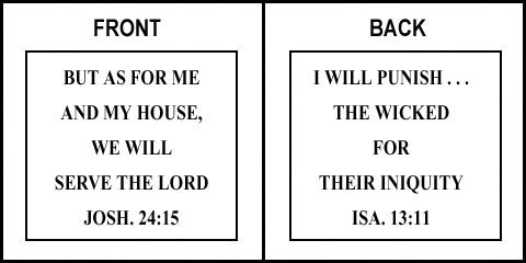 Scripture Sign - Joshua 24:15 and Isaiah 13:11