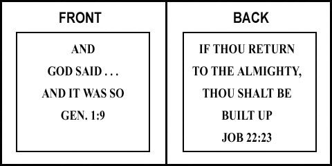 Scripture Sign - Genesis 1:9 and Job 22:23
